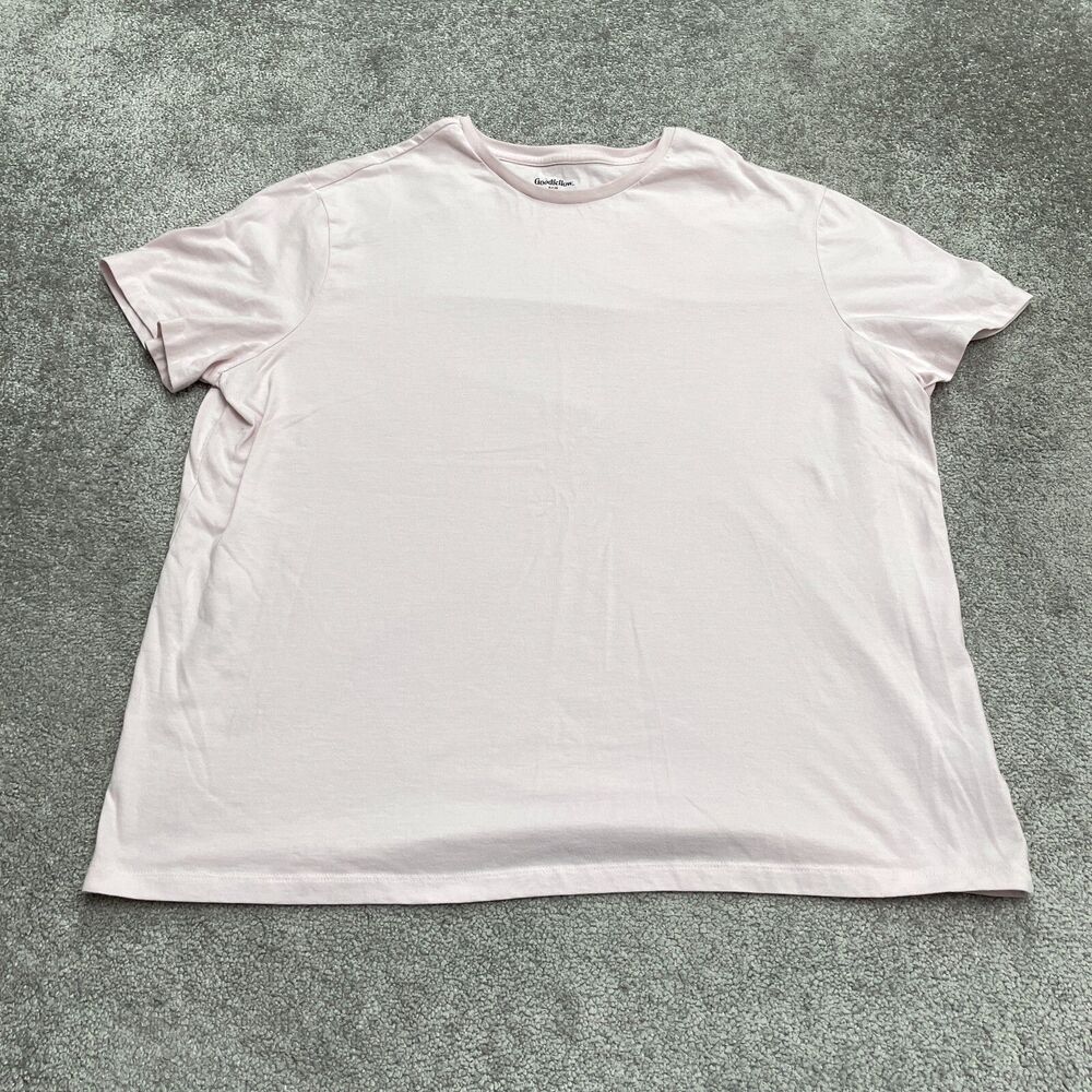 Goodfellow & Co. Basic T-Shirt Men XXL Pink Crew Neck Short Sleeve Standard Tee